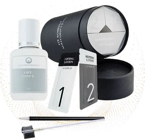 Профессиональный набор для ламинирования ресниц/бровей Dlux Professional, как подарок-бонус к комплекту курсов